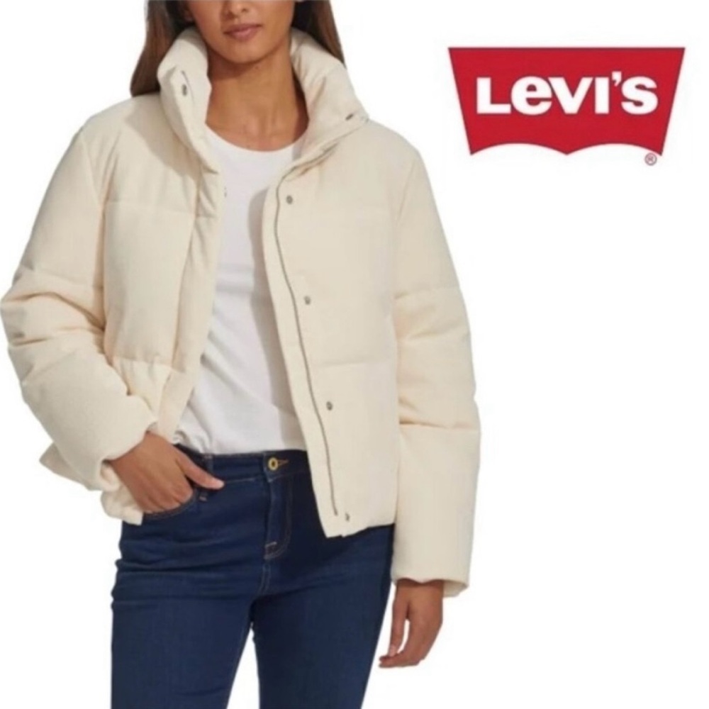 Levi's Women's Corded Off-White Puffer Jacket